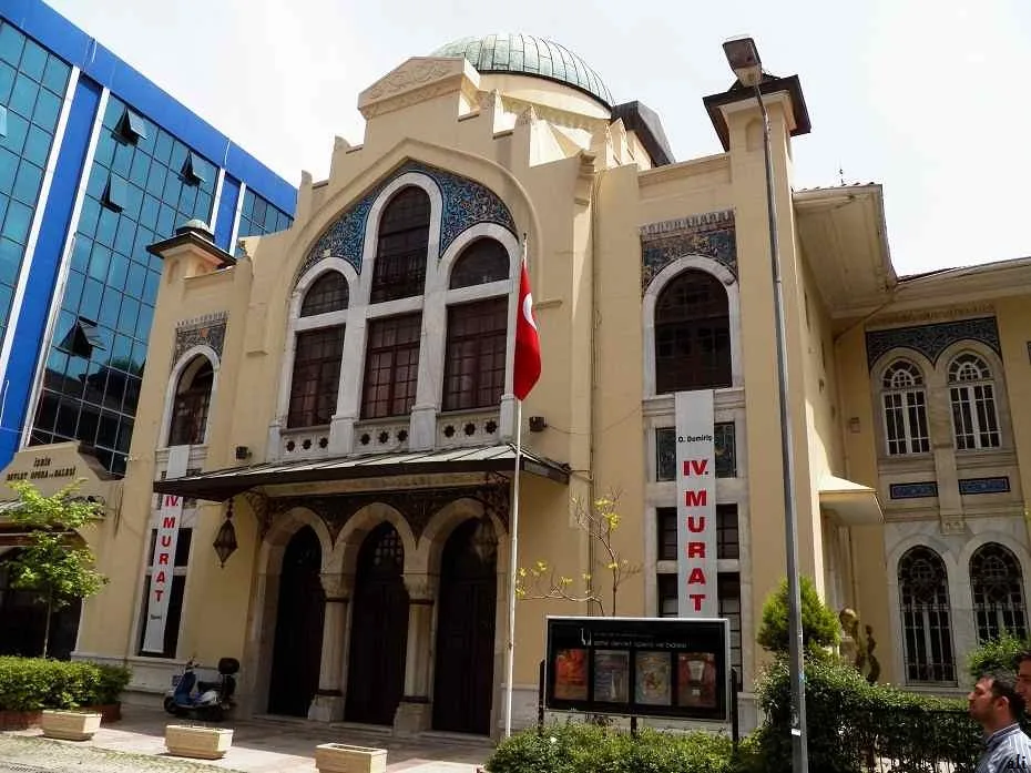 Exterior of Elhamra Theatre, a performance venue of İzmir State Opera and Ballet